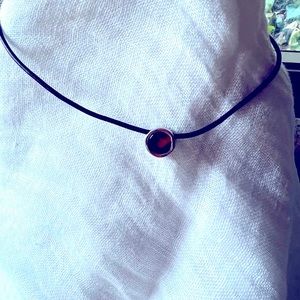 Tigers Eye Pendant Necklace on Leather Cord by Lauren Ralph Lauren